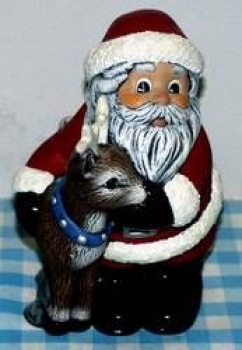 SCIOTO–Gießformen – gebraucht –  Santa mit Rudolph – 16 cm hoch - Neuwert 73 EUR - noch gute Form