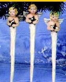 Eiszapfen - Putten mit Stern im 3er-Set - je 19 cm lang – Schrühware