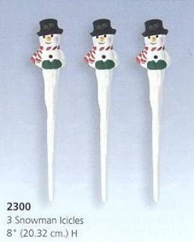 SCIOTO-Gießform - neu – Eiszapfen – Schneemänner im 3er-Set - je 20,3 cm lang - USA