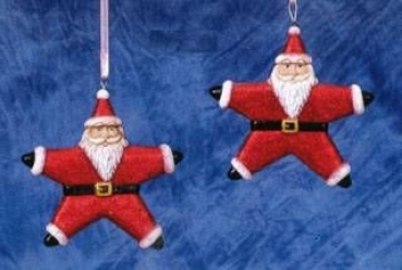 2 Weihnachtsmann - Anhänger – Schrühware