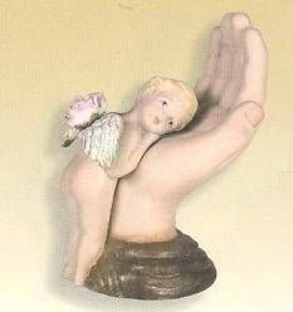 SCIOTO-Gießform - neu – Gottes Hand mit Putte – 15,2 cm hoch - USA
