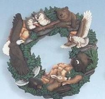 SCIOTO-Gießform - neu – Nordamerikanischer Wildlife-Wandkranz – 45 cm Ø - USA