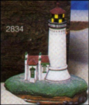 Leuchtturm - North Head - 16,5 cm hoch – ausgeschnitten zum Beleuchten – Schrühware