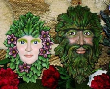 SCIOTO-Gießform - neu – Green Man Plaque – Blattgesicht – 35 cm hoch - USA