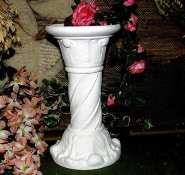 Kerzensäule - klein – insgesamt 31 cm hoch – oberer unter unterer Durchmesser 15 cm  – Schrühware