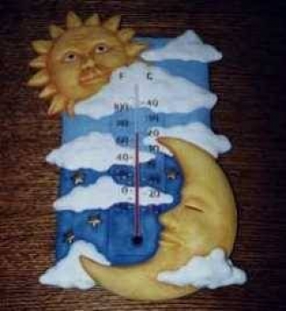 SCIOTO-Giessform – neu – Sonne & Mond - Thermometer - USA