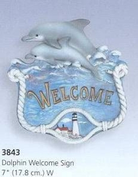 SCIOTO-Gießform - neu – WELCOME - Türschild – Delfin – Delphin – 20 x 20 cm - USA