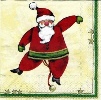 s0063 - Santa Jumpin Jack - Napkins - Package - 20 pcs.