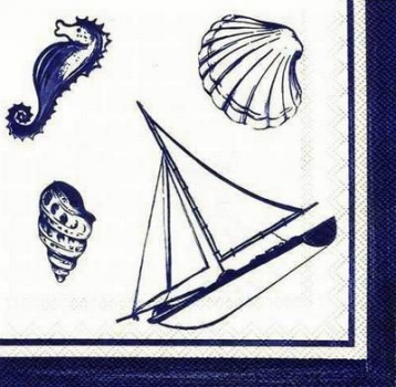 s0532 - Ship Shells - blue - Paket - 20 Stück