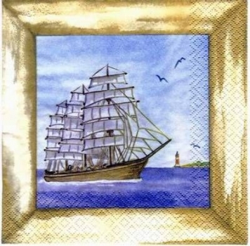 s0712 - Segelschiff - Serviette von TI-FLAIR - Restbestand - Stückpreis