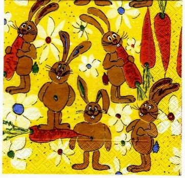 s0983 - Happy Bunny - Napkins - Package - 20 pcs..