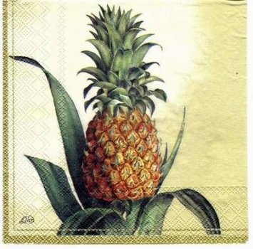 s1236 - Pineapple sand - Servietten - Packung - 20 Stück