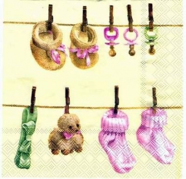 s1934 – Baby – Geburt – Taufe - Servietten – Packung – 20 Stück