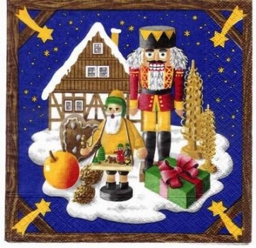 s2110 - Weihnachtsland - Erzgebirge - Servietten - Packung - 20 Stück