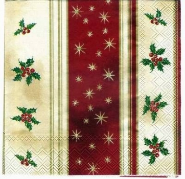 s2134 - Jul - cream red - Servietten - Packung - 20 Stück