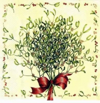 s2254 - Mistletoe - Servietten - Packung - 20 Stück