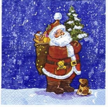 s2339 - Santa in the Snow - Servietten - Packung - 20 Stück