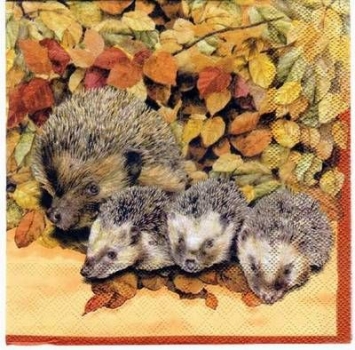 s2361 - Happy Family - orange - Servietten - Packung - 20 Stück