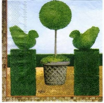s2380 - Buxus - Servietten - Packung - 20 Stück