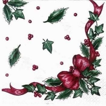 s2393 – Weihnachtsgirlande – Servietten – Packung – 50 Stück