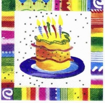 s2477 - Party Time - Servietten - Packung - 20 Stück - USA - Rarität