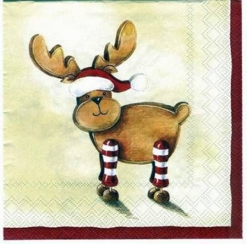 s2545 - Rudi the Reindeer - Servietten - Packung - 20 Stück.