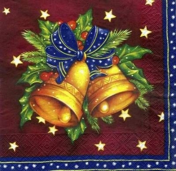 s2563 - Jingle bells - red - Servietten - Packung - 20 Stück