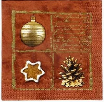 s2573 - Festivita di Natale - cinnamon - Servietten - Packung - 20 Stück