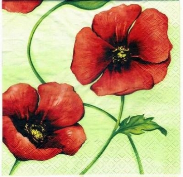 s2605 – Klatschmohn – Servietten – Packung – 20 Stück