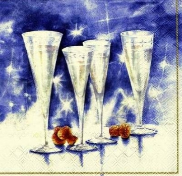 s2756 - Invitation - blue - Servietten - Packung - 20 Stück