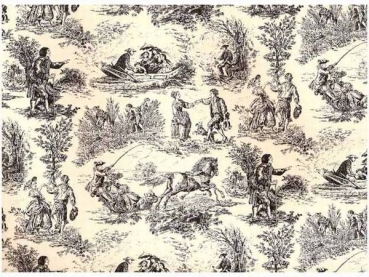 Decal -  BLACK WITH CREAM - Village Life
