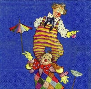 s2949 - Two Clowns - Servietten - Packung - 20 Stück