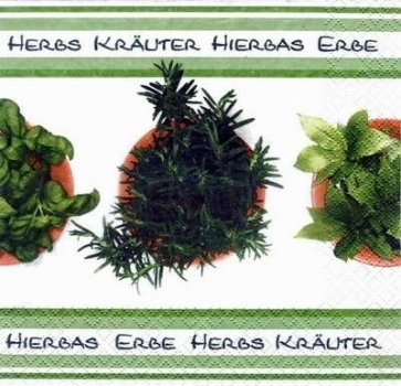 s2961 - Herbs - Servietten - Packung - 20 Stück