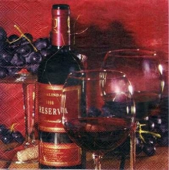 s2988 - Rotwein - Servietten -  Packung - 20 Stück