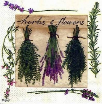 s3023 - Herbs & Flowers - Servietten - Packung - 20 Stück