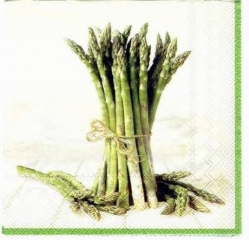 s3162 - Asparagus Bunch - cream - Servietten - Packung - 20 Stück