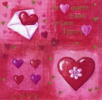 s3239 - Loveletter - Servietten - Packung - 20 Stück.