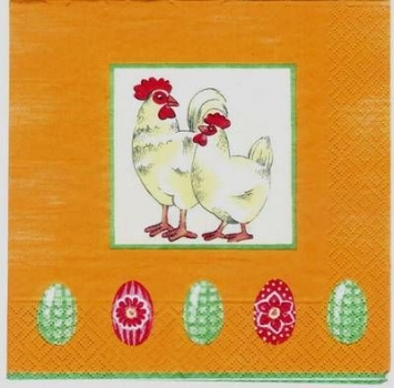 s3244 - Bauernhof - orange - Servietten - Packung - 20 Stück
