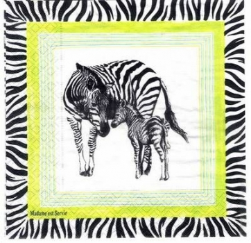 s3379 - The Zebra - Servietten - Packung - 20 Stück
