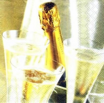s3607 - Sekt - Servietten - Packung - 20 Stück