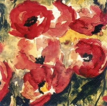 s3650 – Mohnblumen – Servietten – Packung – 20 Stück