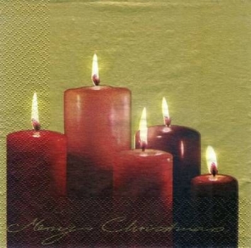 s3710 - Burning Candles - Servietten - Packung - 20 Stück