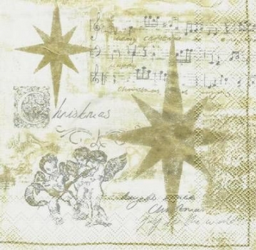 s3760 - Stars over Bethlehem - cream- Servietten - Packung - 20 Stück