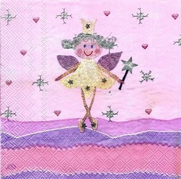 s3761 - Snow Fairy - rose - Servietten - Packung - 20 Stück