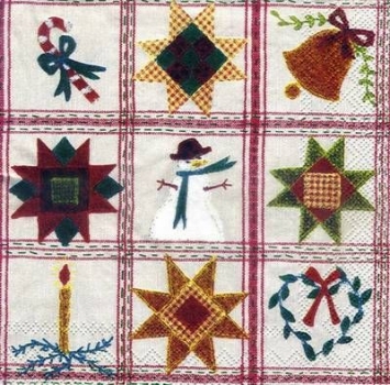 s3777 - Holiday Quilt - Servietten - Packung - 20 Stück