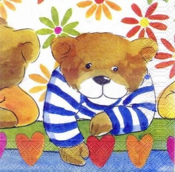 s3803 - Teddy - Servietten - Packung - 20 Stück