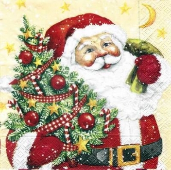 s3898 - Nikolaus - creme - Servietten - Packung - 20 Stück