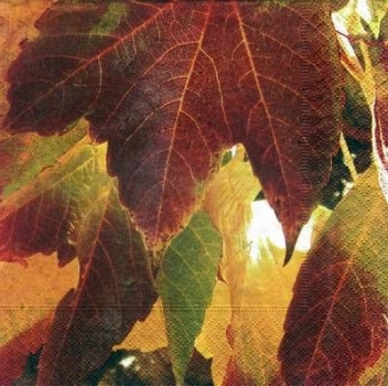 s3915 - Red Leaves - Servietten - Packung - 20 Stück
