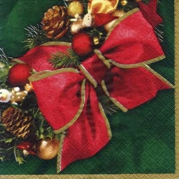 s3949 - Garland – dunkelgrün - Servietten - Packung - 20 Stück