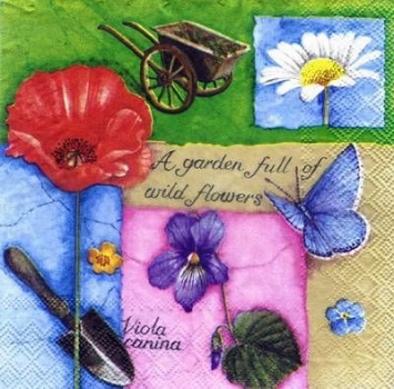 s4040 - Wild Flowers - Servietten - Packung - 20 Stück